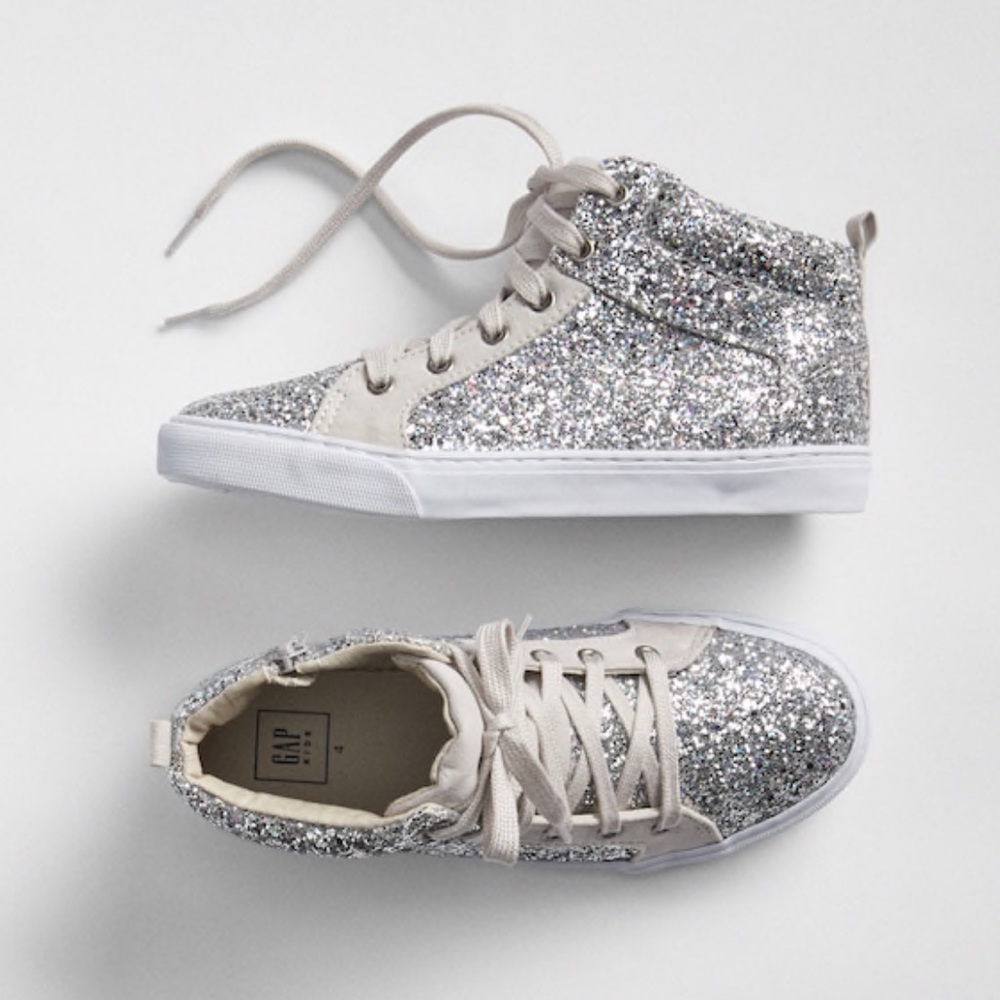 Glitter Hi-Top Sneakers BRAND NEW Old Navy version